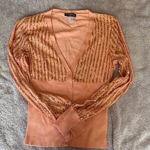 VENUS Coral Sequin Sweater
